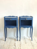 Painted vintage French bedside tables