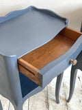 Painted vintage French bedside tables