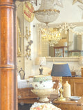 Old French faux bamboo mirror A