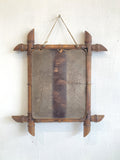 Old French faux bamboo mirror A