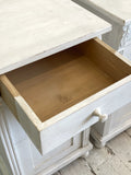 Pair of painted pine bedside cabinets