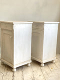Pair of painted pine bedside cabinets