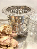 Victorian silver plated bottle coaster