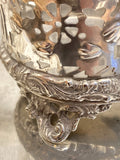 Victorian silver plated bottle coaster