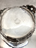 Victorian silver plated bottle coaster