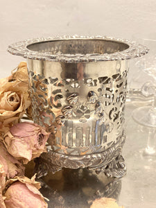 Victorian silver plated bottle coaster
