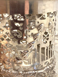 Victorian silver plated bottle coaster