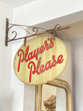Vintage double sided enamel Players sign