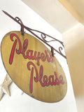 Vintage double sided enamel Players sign