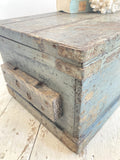 C19th trunk with original paint
