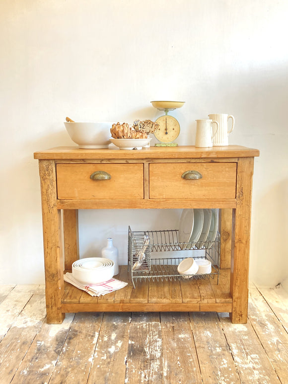 Victorian pine kitchen counter