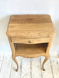 Pair of vintage French oak bedsides