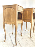 Pair of vintage French oak bedsides