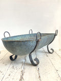 Antique copper planter