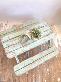 Old French child's picnic bench in original paint