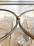 Vintage brass & smoked glass nest of tables