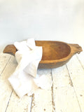 Rustic handcarved dough bowl