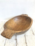 Rustic handcarved dough bowl