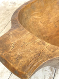 Rustic handcarved dough bowl