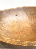 Rustic handcarved dough bowl