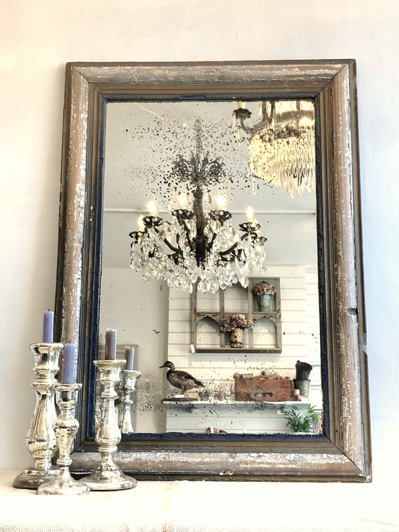 Rustic C19th mirror - landscape or portrait