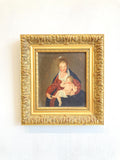 Madonna & child oil on board
