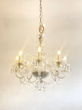 Vintage 8 arm Venetian glass & crystal chandelier
