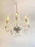 Vintage 8 arm Venetian glass & crystal chandelier