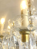 Vintage 8 arm Venetian glass & crystal chandelier