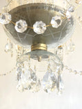 Vintage 8 arm Venetian glass & crystal chandelier