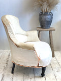 Stripped antique French chair