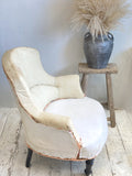 Stripped antique French chair