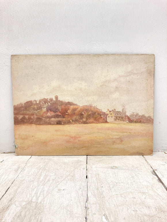 Antique watercolour on board