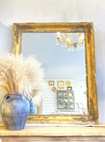 Shabby antique French gilt mirror