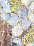 Vintage floral oil on board