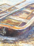 Oil on card - Boats