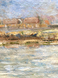 Oil on card - Boats
