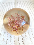 Botantical paperweight - pink heather