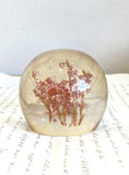 Botantical paperweight - pink heather