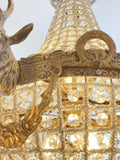 Stag head button empire chandelier