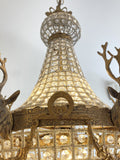 Stag head button empire chandelier