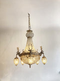 Stag head button empire chandelier