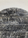 Old metal agricultural plaque