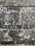 Old metal agricultural plaque