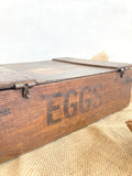 Old wooden egg box
