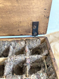 Old wooden egg box