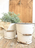 Old English enamel buckets