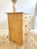 Victorian pine chest of drawers
