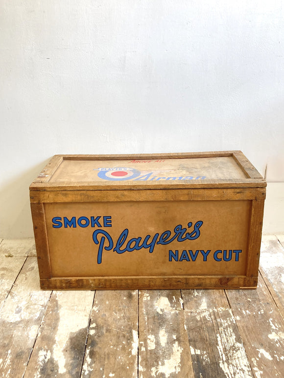 Vintage 1954 Players Advertising Crate Box