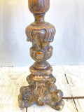 Antique carved lamp